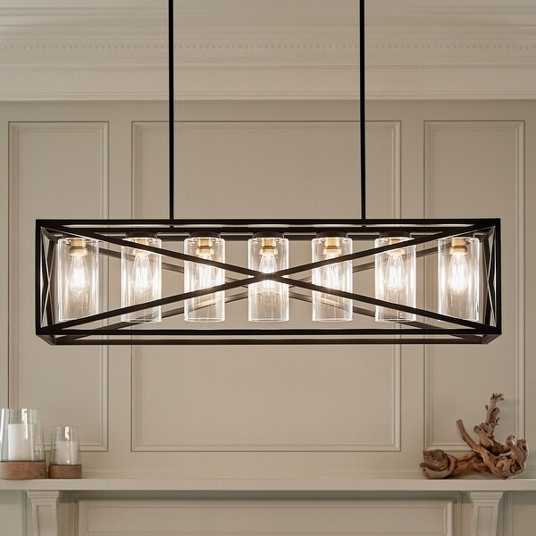 Kichler Lighting Moorgate Collection 7-light Black Linear Chandelier