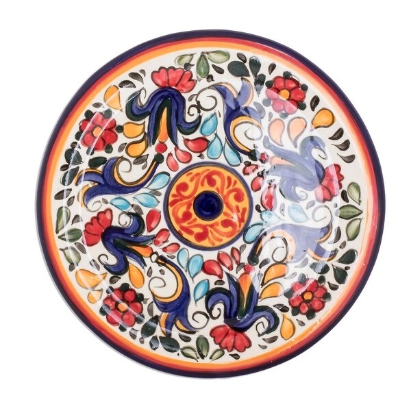 Novica Handmade Vibrant Garden Ceramic Salad Plates (Pair)