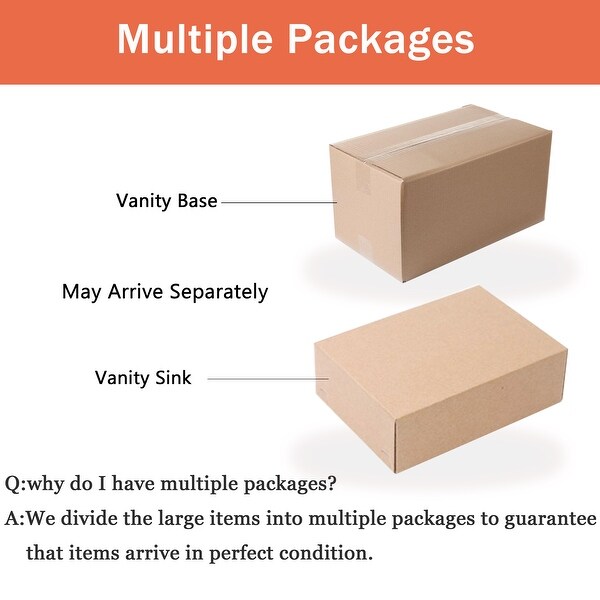 Freestanding Bathroom Vanity with White Ceramic Sink and Adjustable Shelf