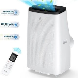 14000 BTU Portable Air Conditioner & Dehumidifier with Remote Control