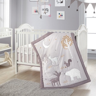 Grand Avenue Forest Friends 3 Piece Baby Nursery Crib Bedding Set