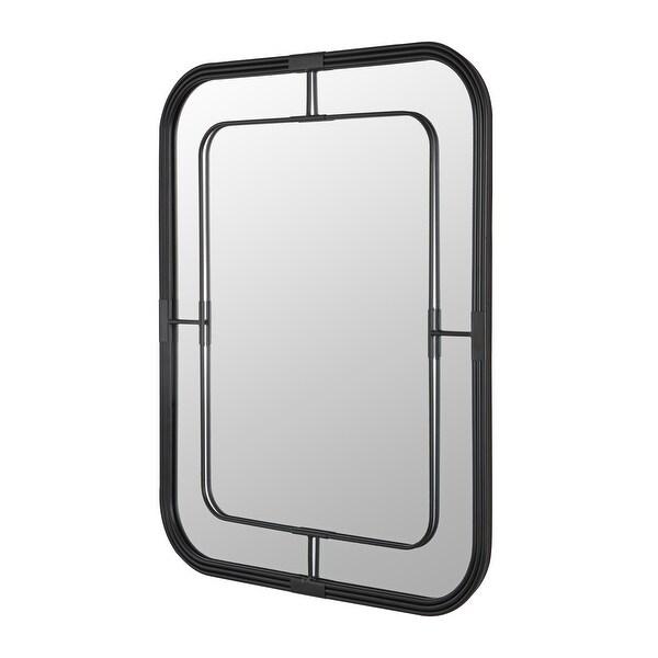 SAFAVIEH Silter 26-inch Black Rectangular Wall Accent Mirror - 22" x 1" x 28"