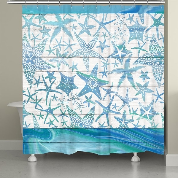 Starfish Waves Shower Curtain
