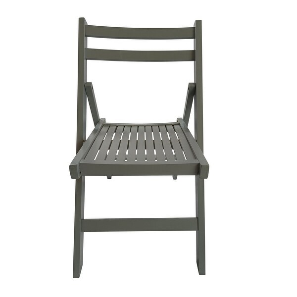 4-pc Slatted Wood Folding Special Event Chair Folding Chair Gray