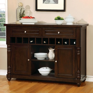 Furniture of America Ketz Traditional Cherry 2-shelf Dining Server