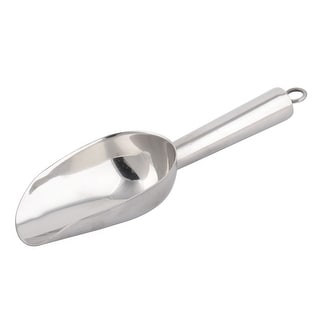 Metal Kitchen Bar Food Flour Sugar Ice Soybean Holder Shovel Scoop - Silver - 6.7" x 2.2" x 1"(L*W*H)