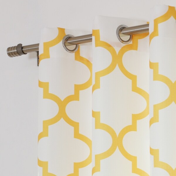Aurora Home Moroccan Outline Curtain Panel Pair