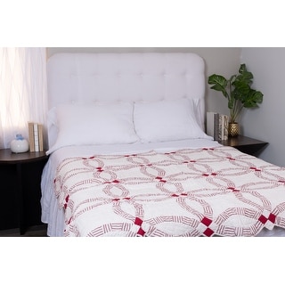 Cottage Home Red & White Cotton Throw