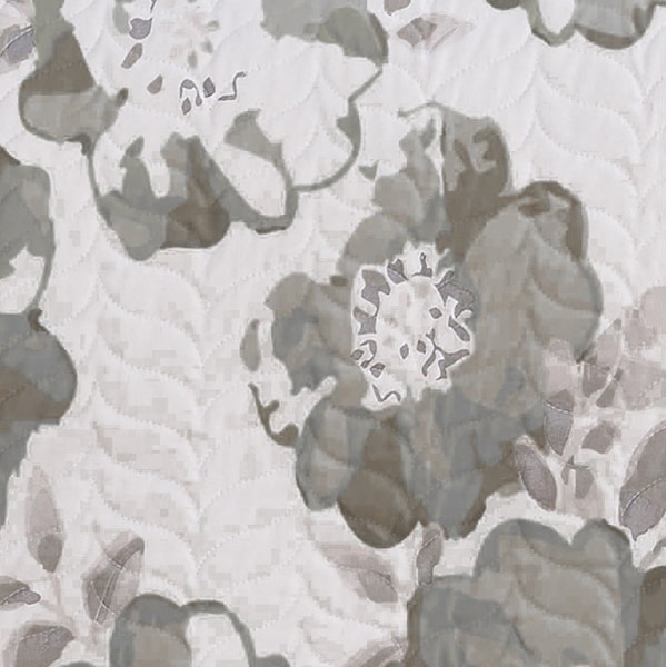 Luxurious Watercolor Flowers Microfiber Quilt Set With Shams