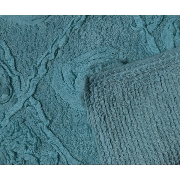 Home Weavers Modesto Collection Absorbent Cotton 5 Piece Set Machine Washable Bath Rug