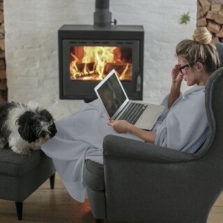 Plush Fleece Throw Blanket- Set of 2- by Windsor Home