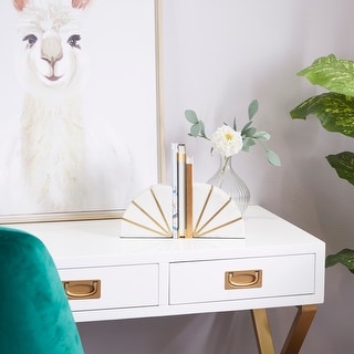 CosmoLiving by Cosmopolitan Marble Natural Bookends