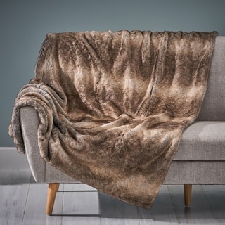 Gipson Faux Fur Throw Blanket by Christopher Knight Home