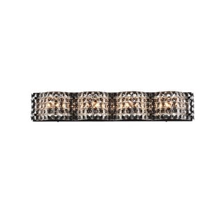 Odin 4 Light Bath Sconce with Clear Crystals
