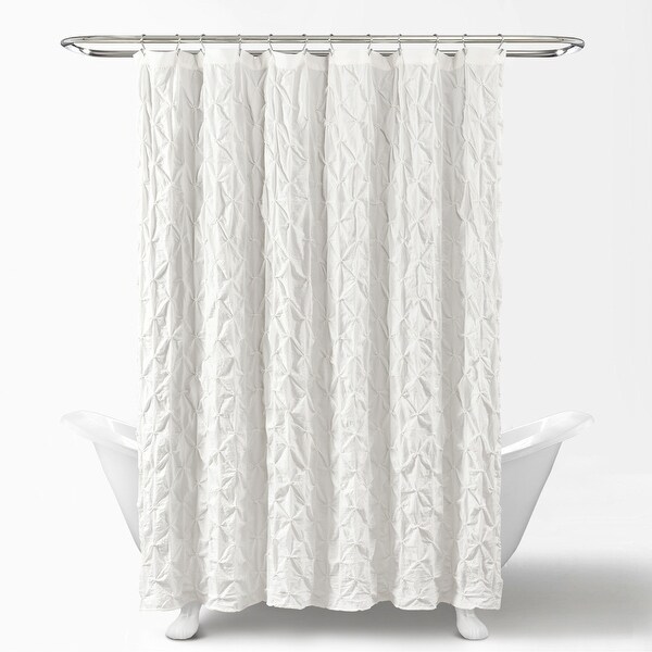 Lush Decor Ravello Pintuck Shower Curtain