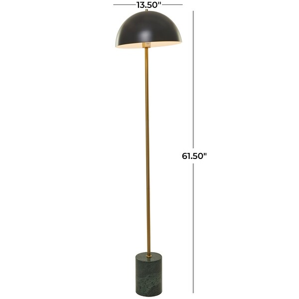 Black Metal Contemporary Floor Lamp - 14"W x 14"L x 62"H