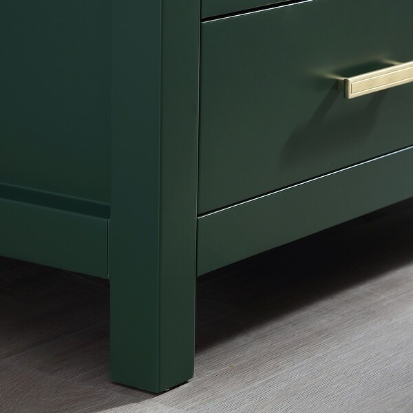 Whitney 60'' Free-standing Double Bathroom Vanity with Marble Vanity Top - 60