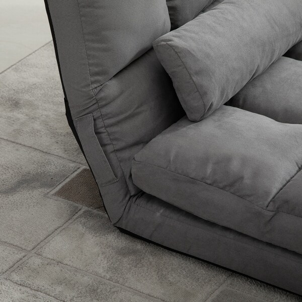 HOMCOM Convertible 7 Adjustable Positions Folding Couch Bed