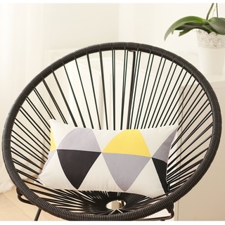 Porch & Den Cirrus Yellow Rectangular Geometric Throw Pillow Cover