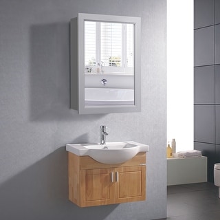 Bathroom Cabinet Mirrored Wall-Mounted Storage Medicine Cabinet
