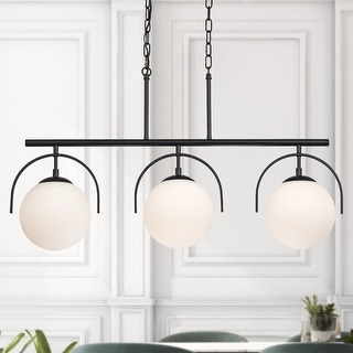 Mid Century Modern Pendant Light Orb Glass Chandelier for Dining Rooms