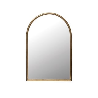 Mirror w Metal Trim - Antique Gold