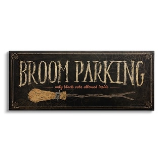 Stupell Industries Broom Parking Black Cats Allowed Canvas Wall Art by Stephanie Workman Marrott