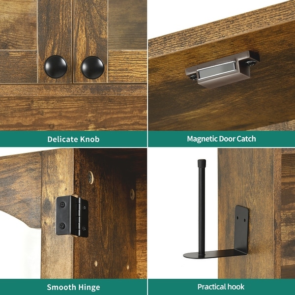 2-Door Bathroom Wall Medicine Cabinet with Towel Racks