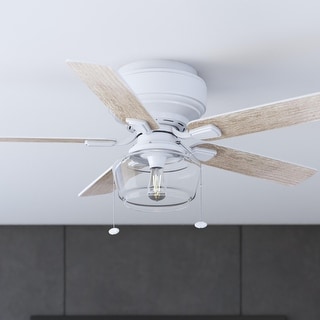 52" MaCenna Indoor Traditional Farmhouse Ceiling Fan with Pull Chains, Dry-Rated