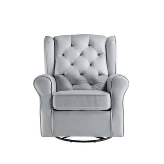 Swivel Chair Removable Cushion Cover and Button Tufted on Back Cushion Recliners