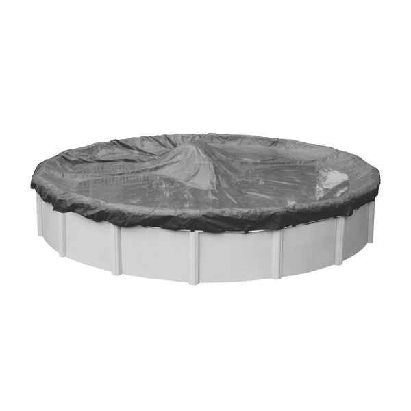 Robelle 20-year Ultimate Winter Cover for Round Above Ground Swimming Pools - Grey/Black