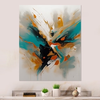 Designart "Paint Brushstrokes Abstract Painted" Abstract Metal Wall Art