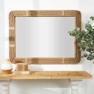 Brown Jute Rope Wall Mirror