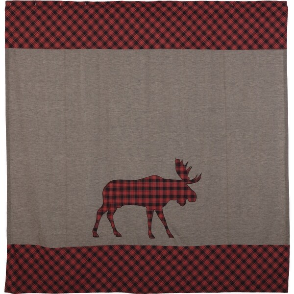Cumberland Moose Applique Shower Curtain 72x72