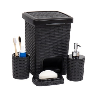 Mind Reader Basket Collection, 4 Piece Bathroom Set