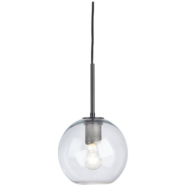 Signature Design by Ashley Cordunn Clear/Black Finish Glass Pendant Light - 9"W x 9"D x 15"H