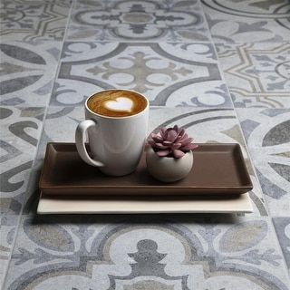 Merola Tile Llanes Perla Marbella Encaustic 13.13" x 13.13" Ceramic Floor and Wall Tile