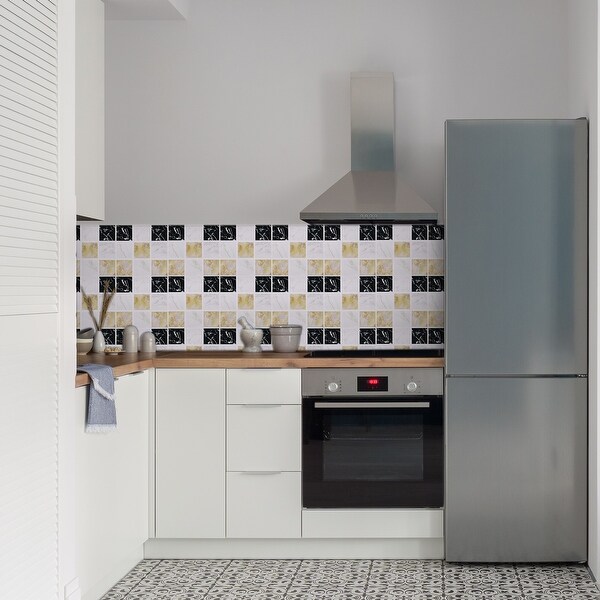 10 Sheets Peel and Stick Tiles Backsplash, 3.94"x3.94"x0.02"