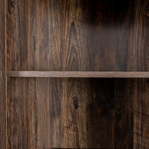 Tall Storage Cabinet with Sliding Barn Door and Adjustable Shelf