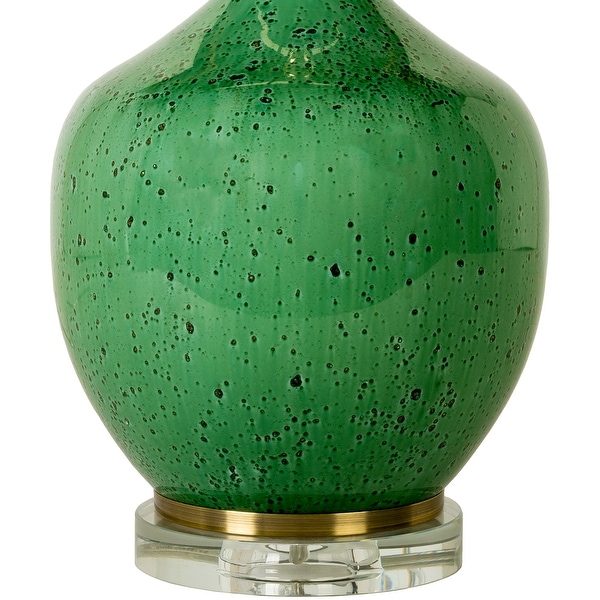 Romeo Painted Glass Contemporary Table Lamp - 27"H x 15"W x 15"D