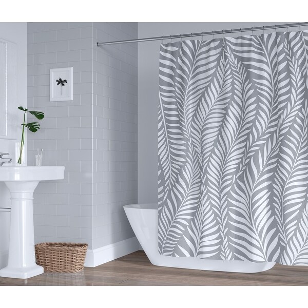 WAVING FERN GREY Shower Curtain By Kavka Designs