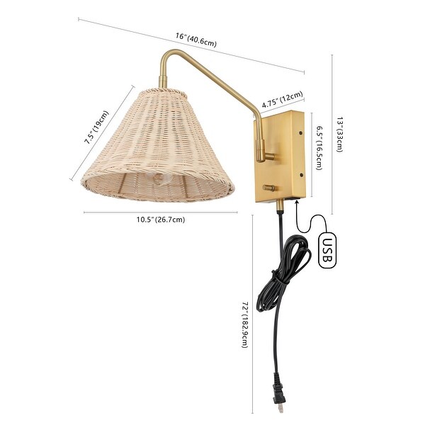 SAFAVIEH Lighting Tressa Wall Sconce (Set of 2) - 11" W x 16" D x 13" H