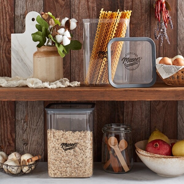 Mason Craft & More 4PC 142oz Clear Stackable Food Storage Set