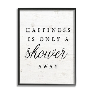 Stupell Industries Happiness Only A Shower Away Framed Giclee Art by Lil' Rue