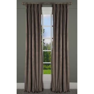 RT Dressings Milan Bronze Luxurious Velvet Pinch Pleat Single Curtain Panel