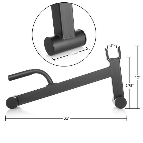 Mini Deadlift Barbell Jack w/ Handle for Powerlifting & Weightlifting - Black