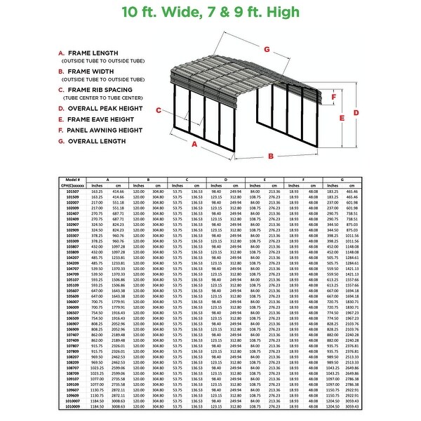 Arrow Carport, 10 ft. x 20 ft. x 9 ft. - Charcoal