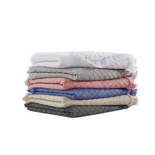 West Valley Stonewashed Diamond Ruffle Embroidered Quilt Set