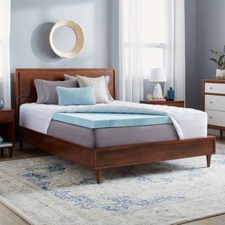 Slumber Solutions 3-inch Gel Memory Foam and Fiber Mattress Topper