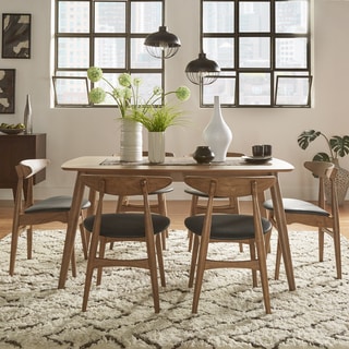 Norwegian Danish Modern Chestnut Tapered Dining Set by iNSPIRE Q Modern